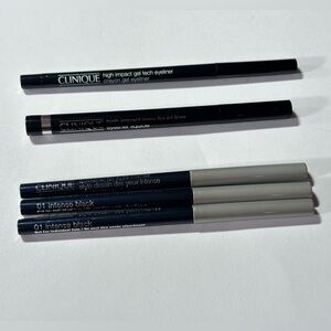 5 Unused - Clinique High Impact Pencil Eyeliner & Quickliner 01 Intense Black